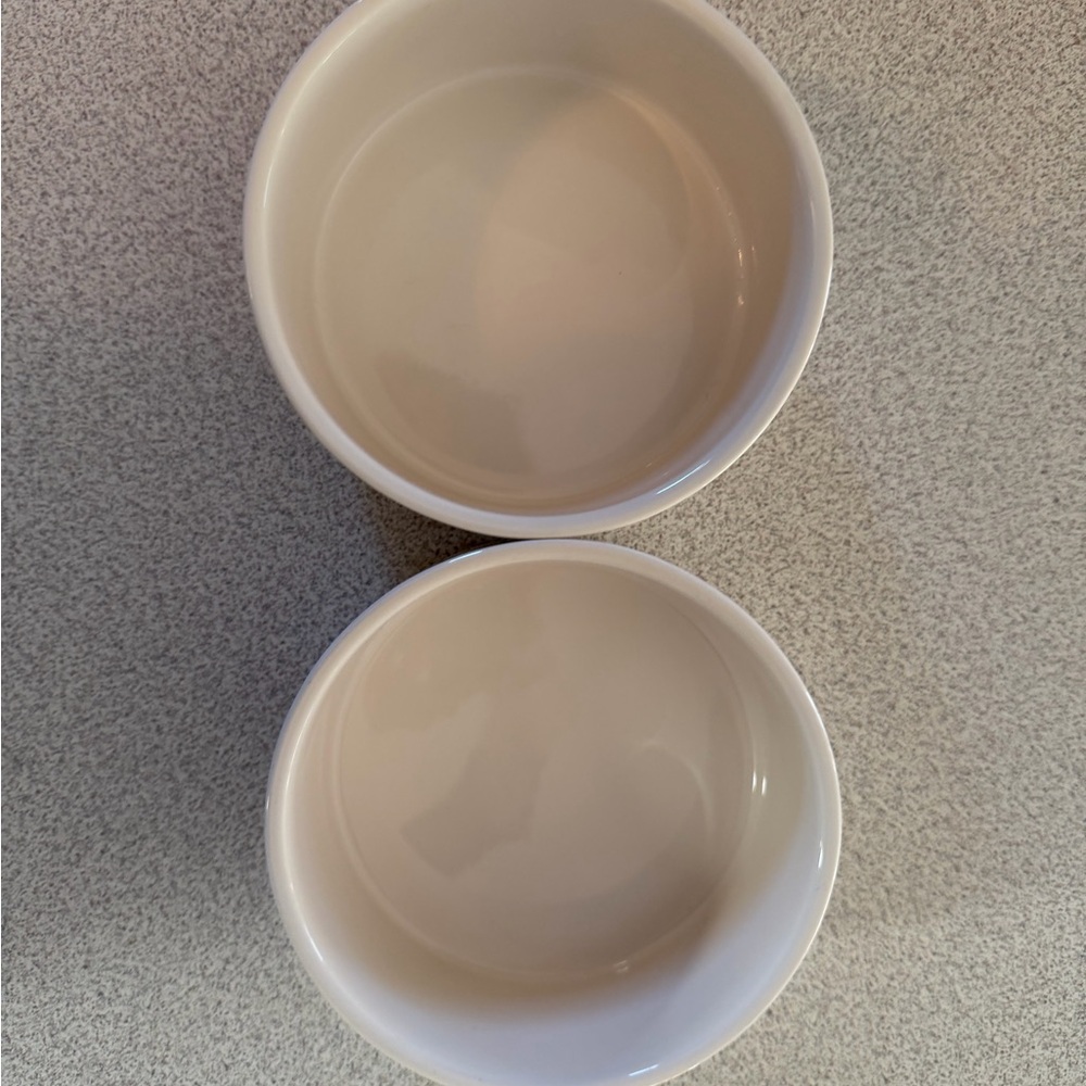 Rae Dunn Cream Ceramic Dog Bowls - Slurp & Gulp - Picture 5 of 5